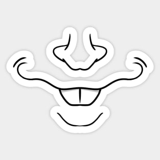 Derpy Bucktooth Smile  - Face Mask Sticker